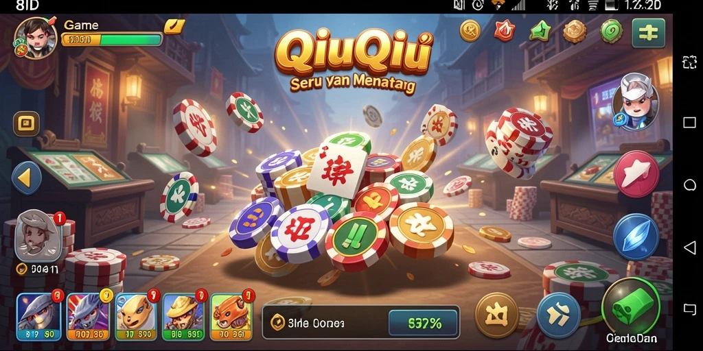 Tampilan gameplay QiuQiu yang menegangkan dan seru di 8ID.