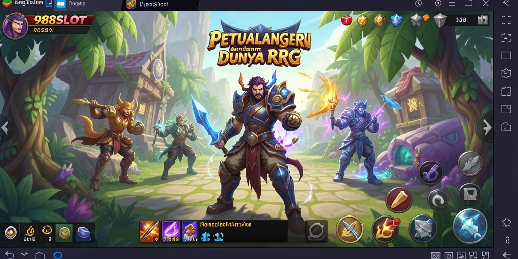 Tampilan gameplay menakjubkan dari 988SLOT dengan aksi RPG seru.