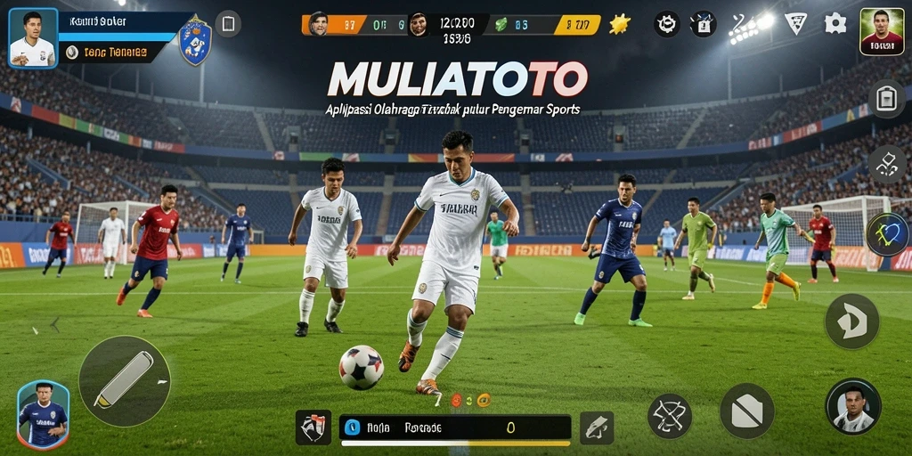 Tampilan gameplay menarik dari aplikasi MULIATOTO yang fokus pada olahraga.