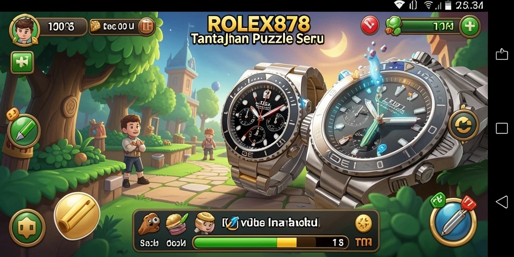 Screenshot menampilkan gameplay menarik dari ROLEX878 dengan berbagai puzzle.