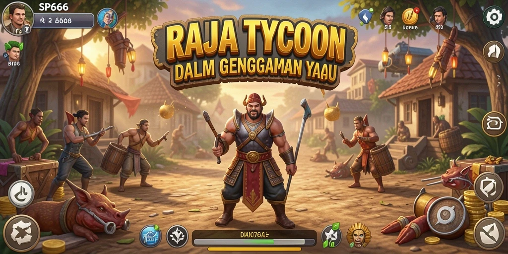 Tampilan gameplay SP666 yang mengasyikkan dalam mengelola bisnis Tycoon.