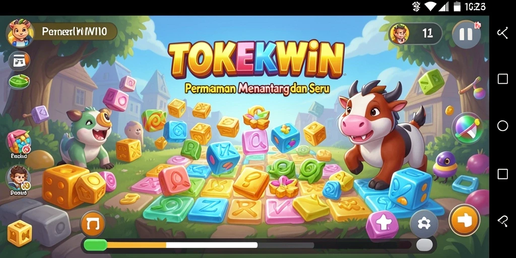 Screenshot menampilkan gameplay seru dalam puzzle TOKEKWIN.